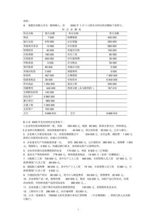 会计学综合案例