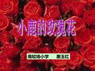 小鹿的玫瑰花课件