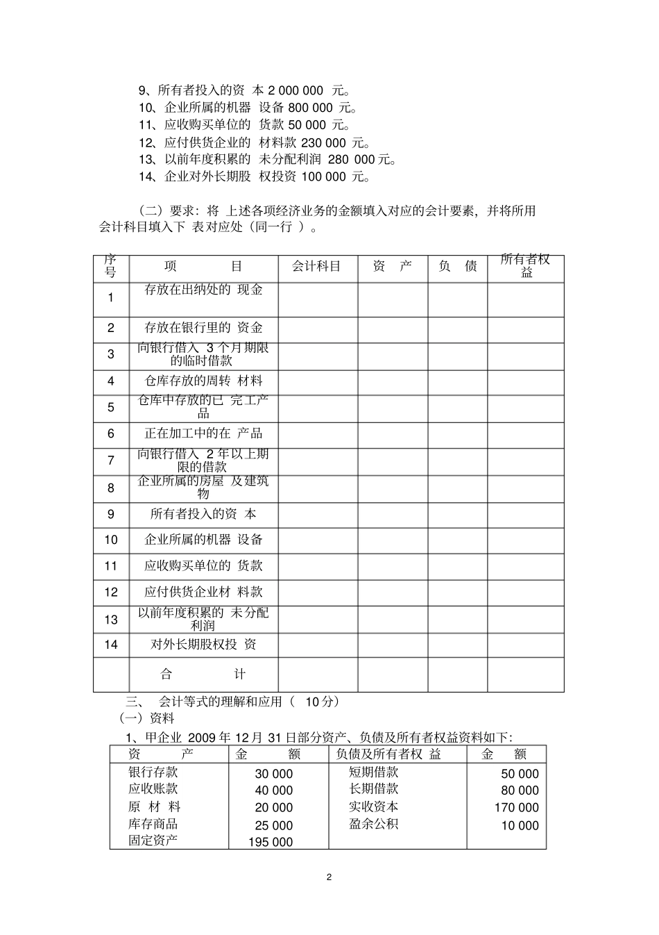 会计核算试题库_第2页