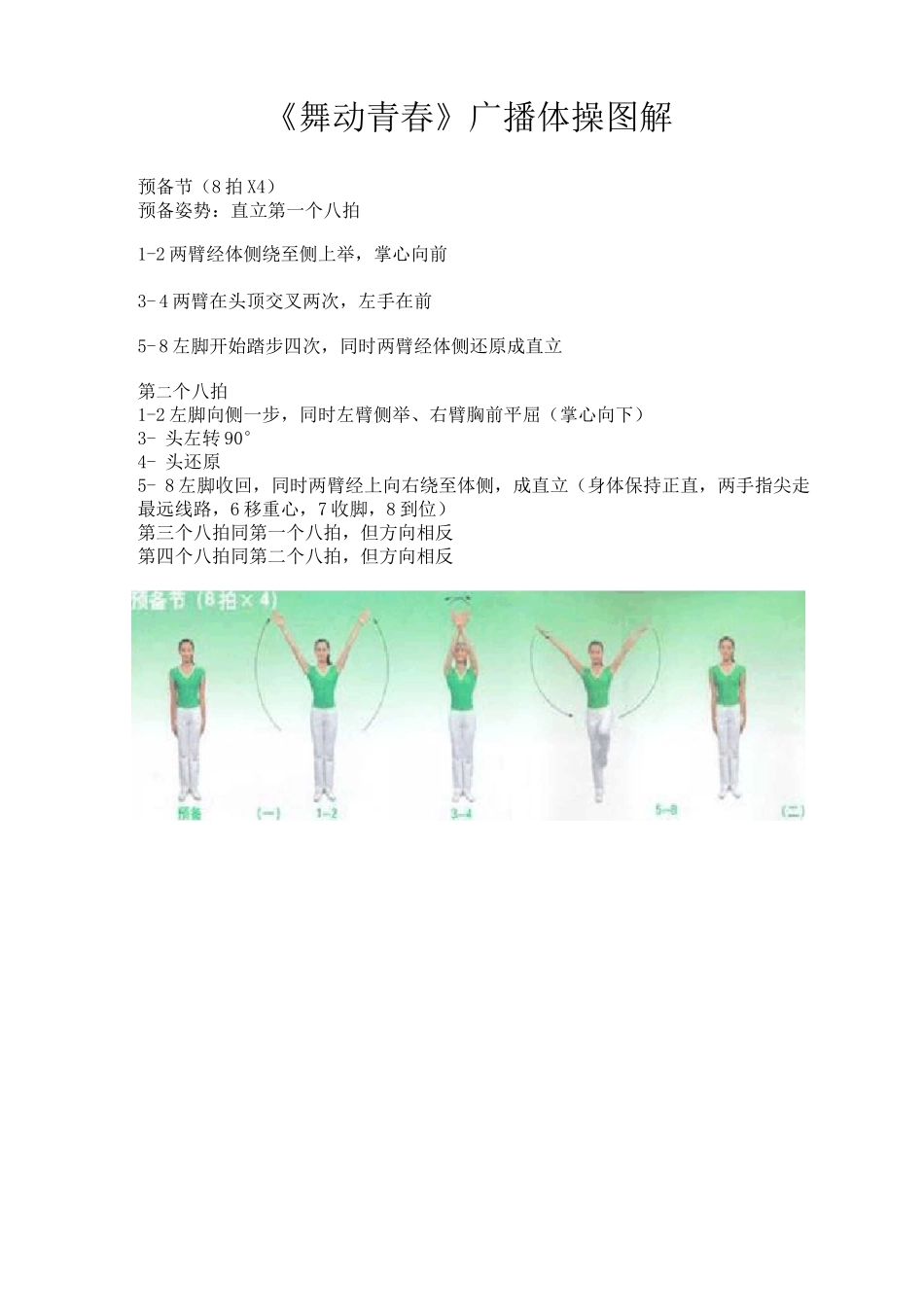 《舞动青春》广播体操图解完整版_第1页