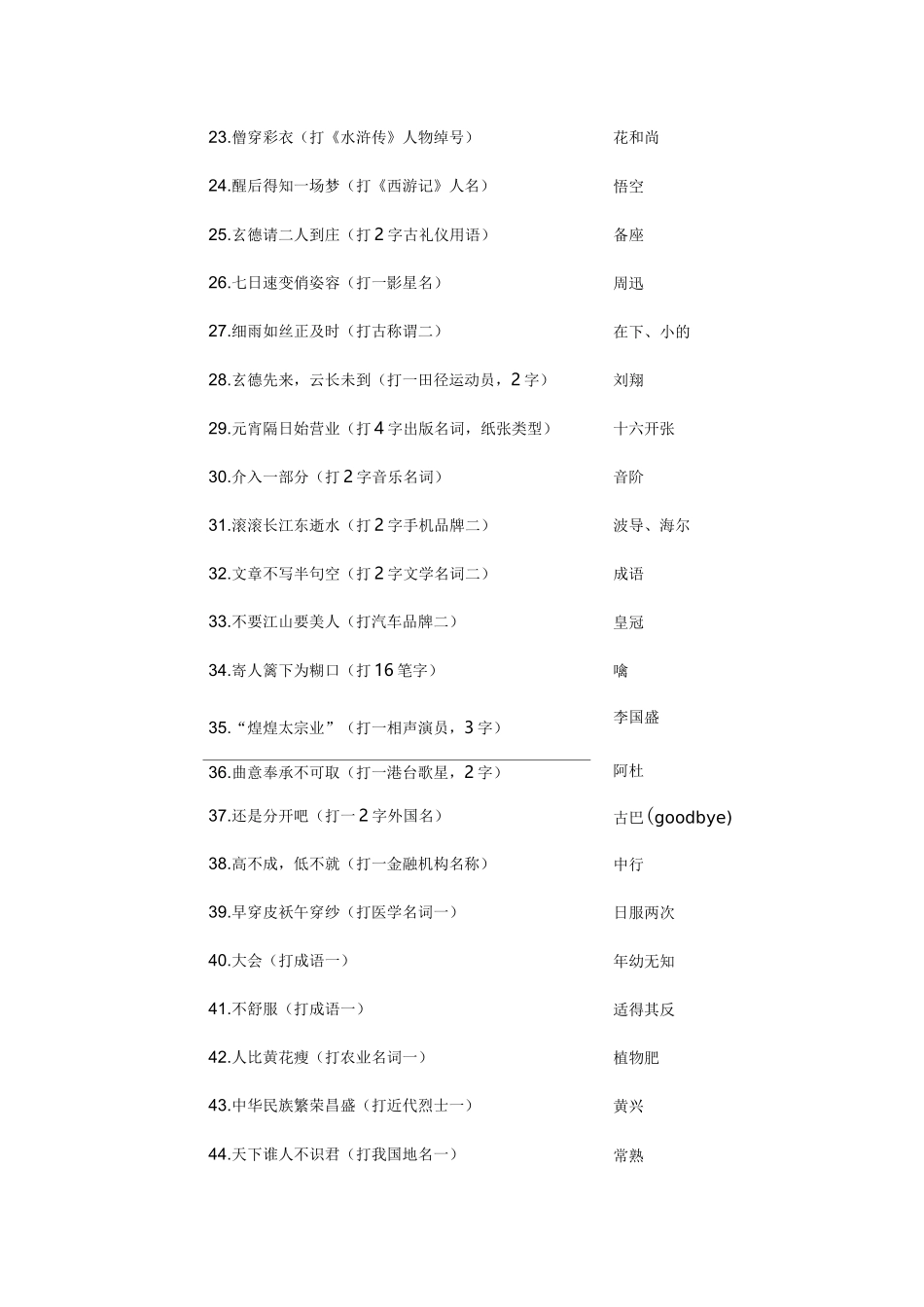 灯谜题目附答案汇总_第2页