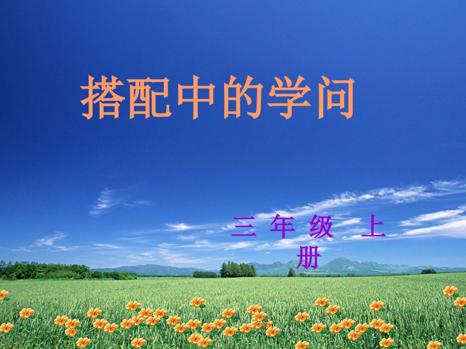 搭配中的學問1_第1页