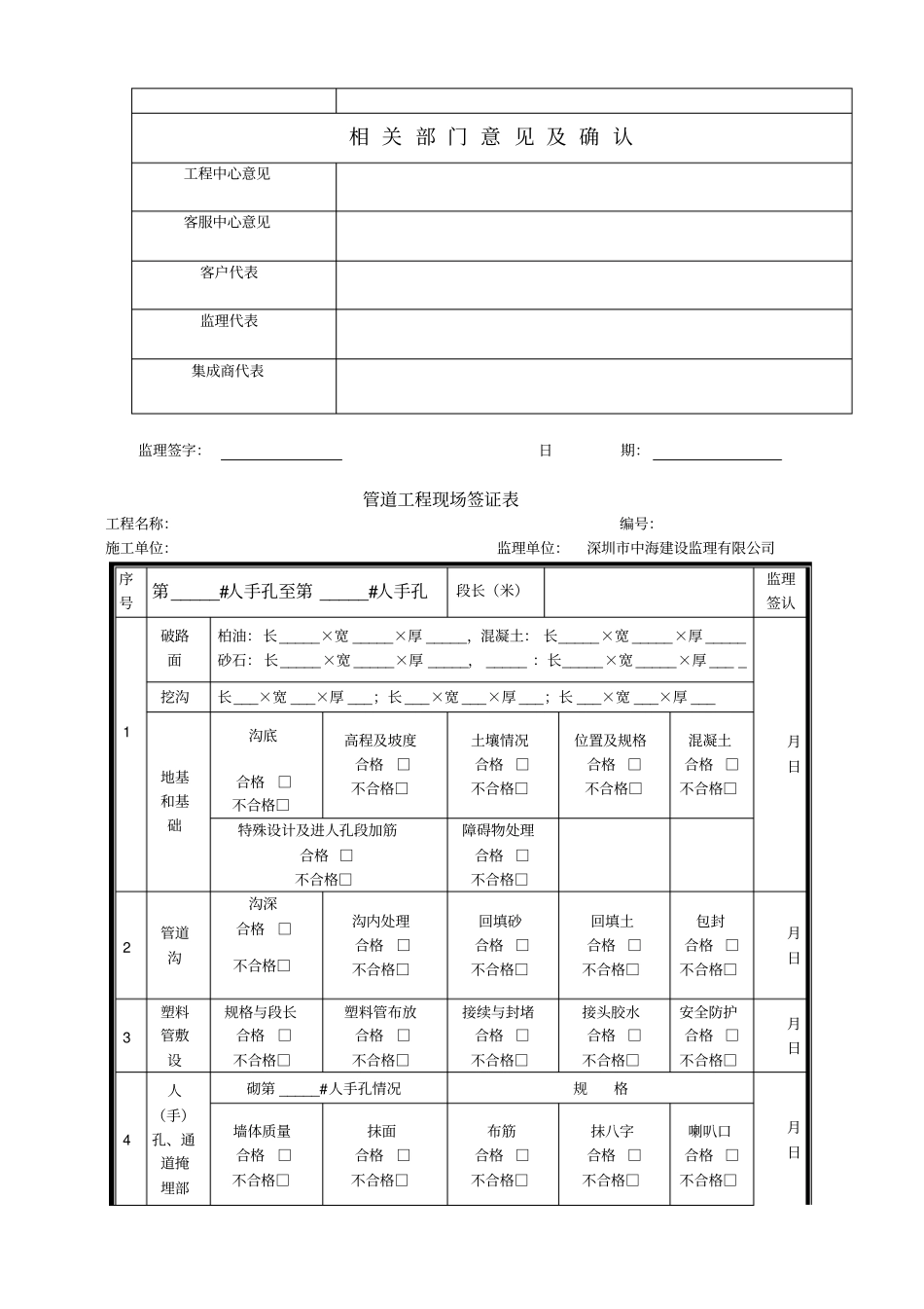 传输光缆线路工程检验记录表_第3页