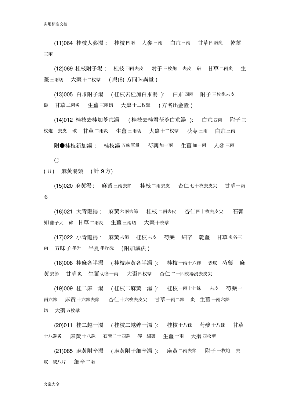 伤寒论全部药方分类录_第2页