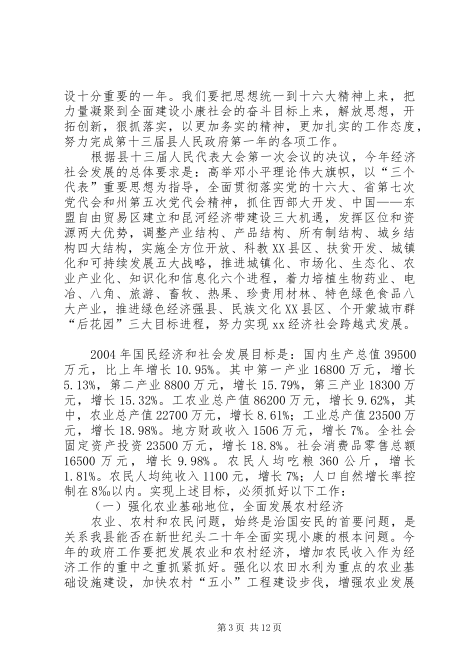 在县人民政府十三届一次全体（扩大）会议上的讲话发言_第3页