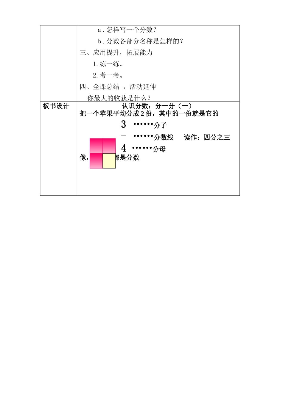 北师大版三年级数学下册认识分数：分一分（一）_第2页