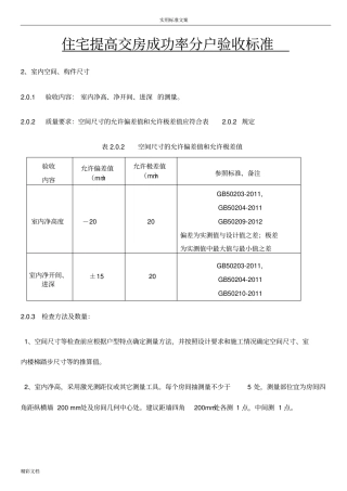 住宅分户验收实用标准