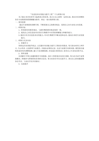 信息技术应用能力提升工程