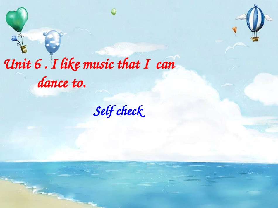 人教版九年级英语Unit6Self_check1-2_第1页