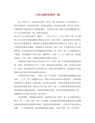 工作心得体会两学一做 