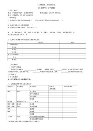 体液调节导学