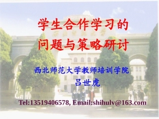 学生合作学习问题与策略201408