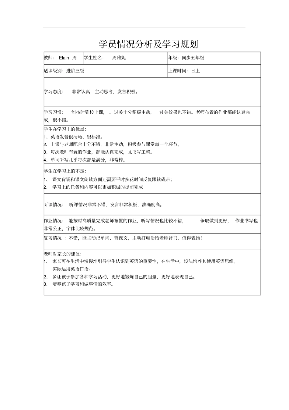体验班学员情况分析表讲解_第2页