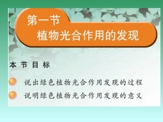 光合作用的发现