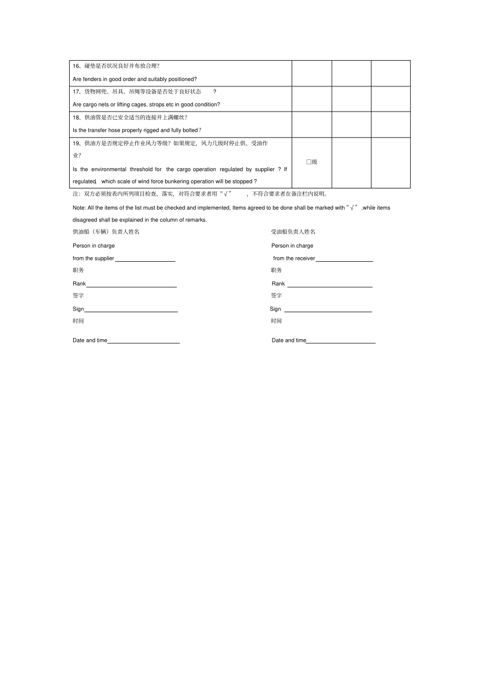 供,受油作业安全检查表_第2页