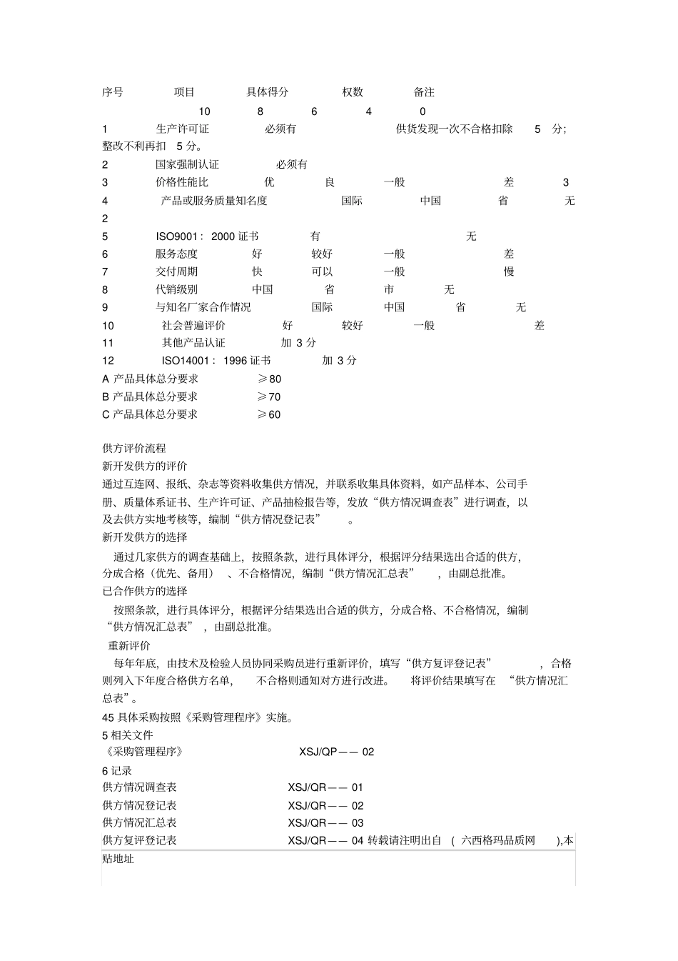 供应商管理程序文件_第2页