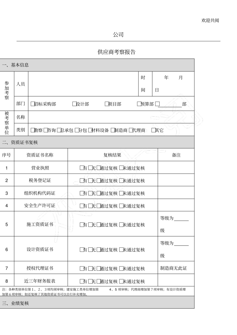 供应商考察报告_第1页