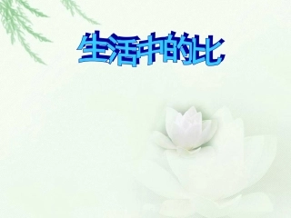 北师大版数学六年级上册《生活中的比》课件