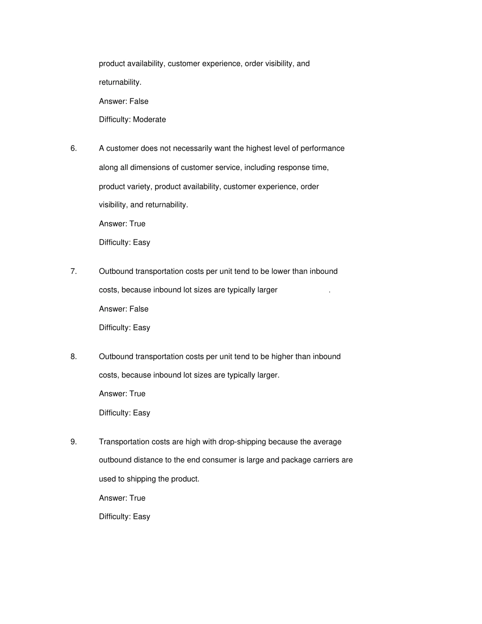 供应链管理第三版Unit4习题与答案_第2页