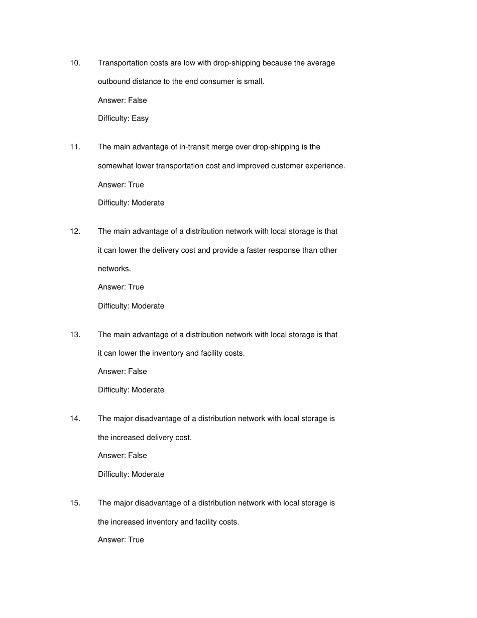 供应链管理第三版Unit4习题与答案_第3页