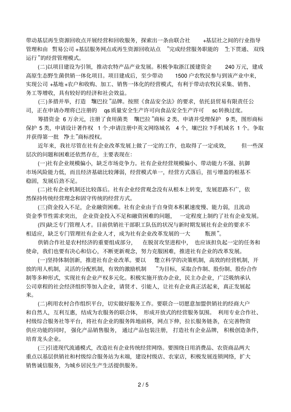 供销社社有企业调研报告_第2页