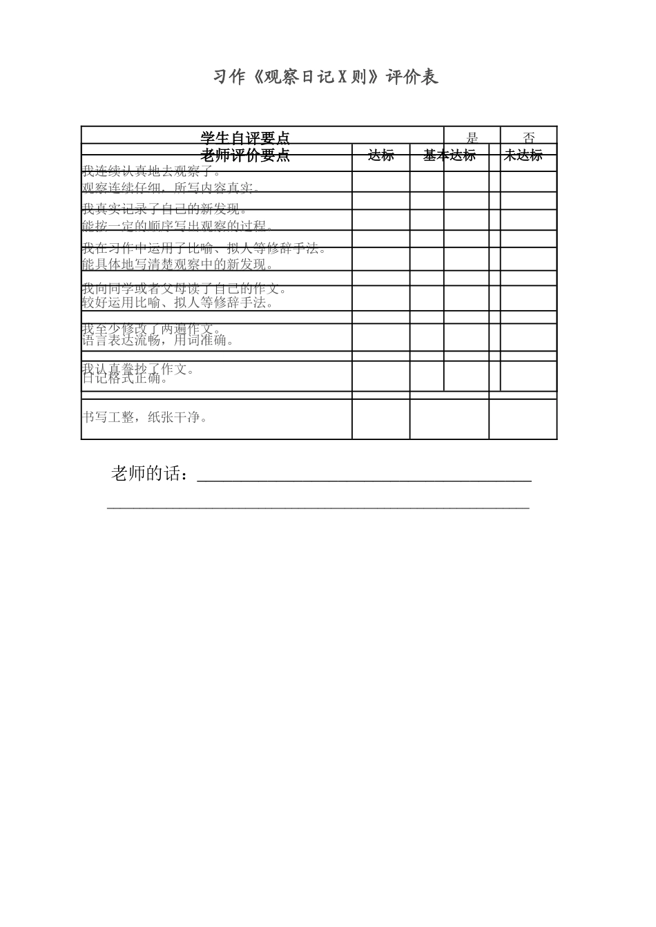 观察日记评价表_第1页