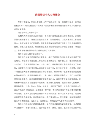 岗前培训个人心得体会 (000002)