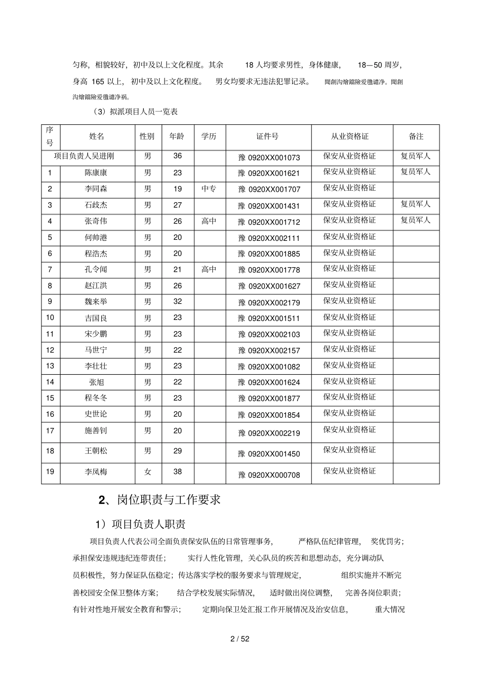 保安工作实施方案_第2页