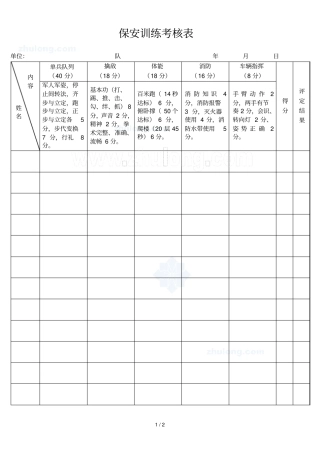 保安训练考核表_secret