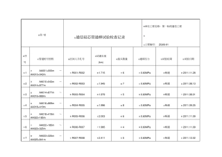 信12通信硅芯管通棒试验检查记录