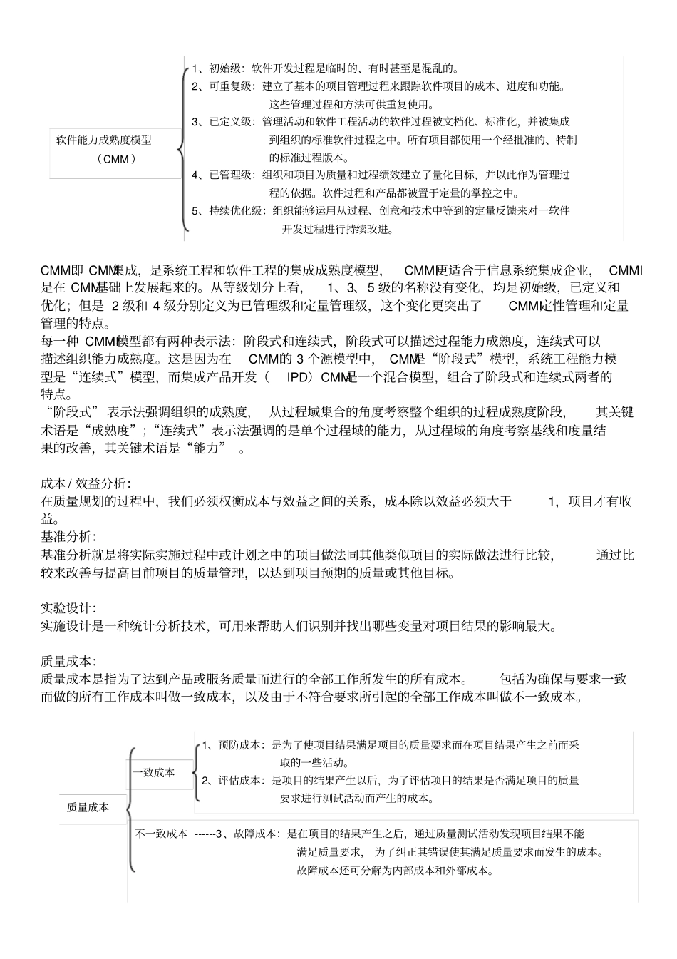 信息系统项目管理师考试必过笔记项目质量管理_第3页