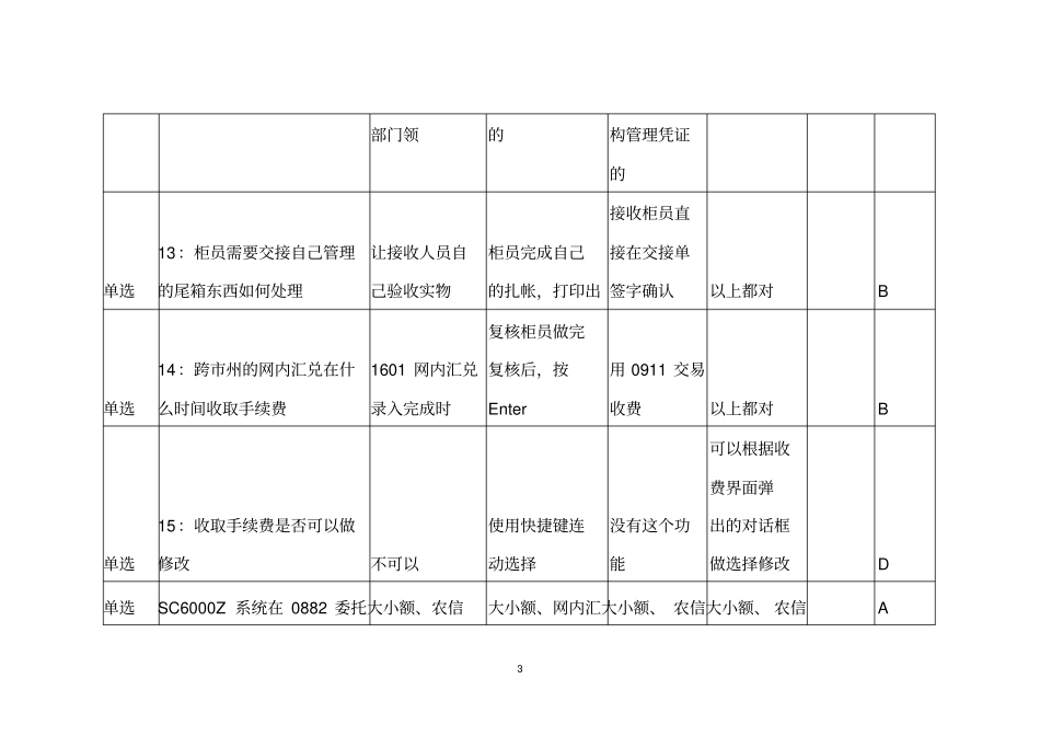 信用社员工考试支付练习题剖析_第3页
