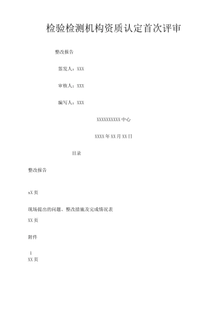 实验室整改报告 