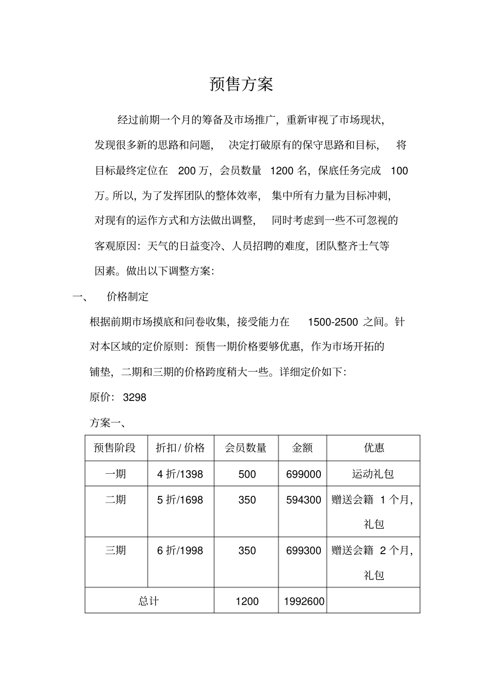 健身会所预售方案_第1页