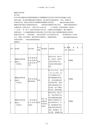 储能技术研究部
