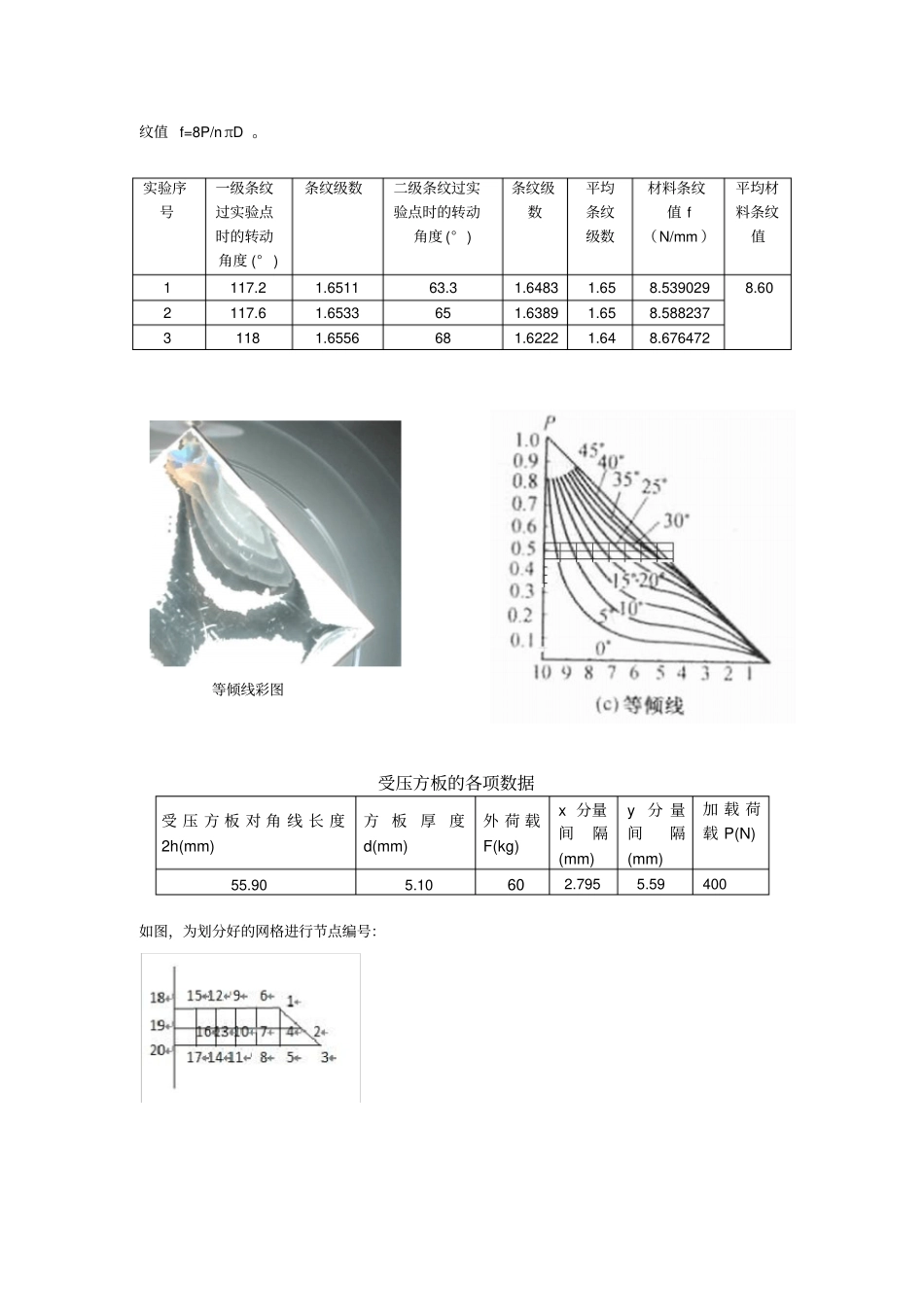光测试验四光弹材料条纹值测定与平面剪应力差法_第3页