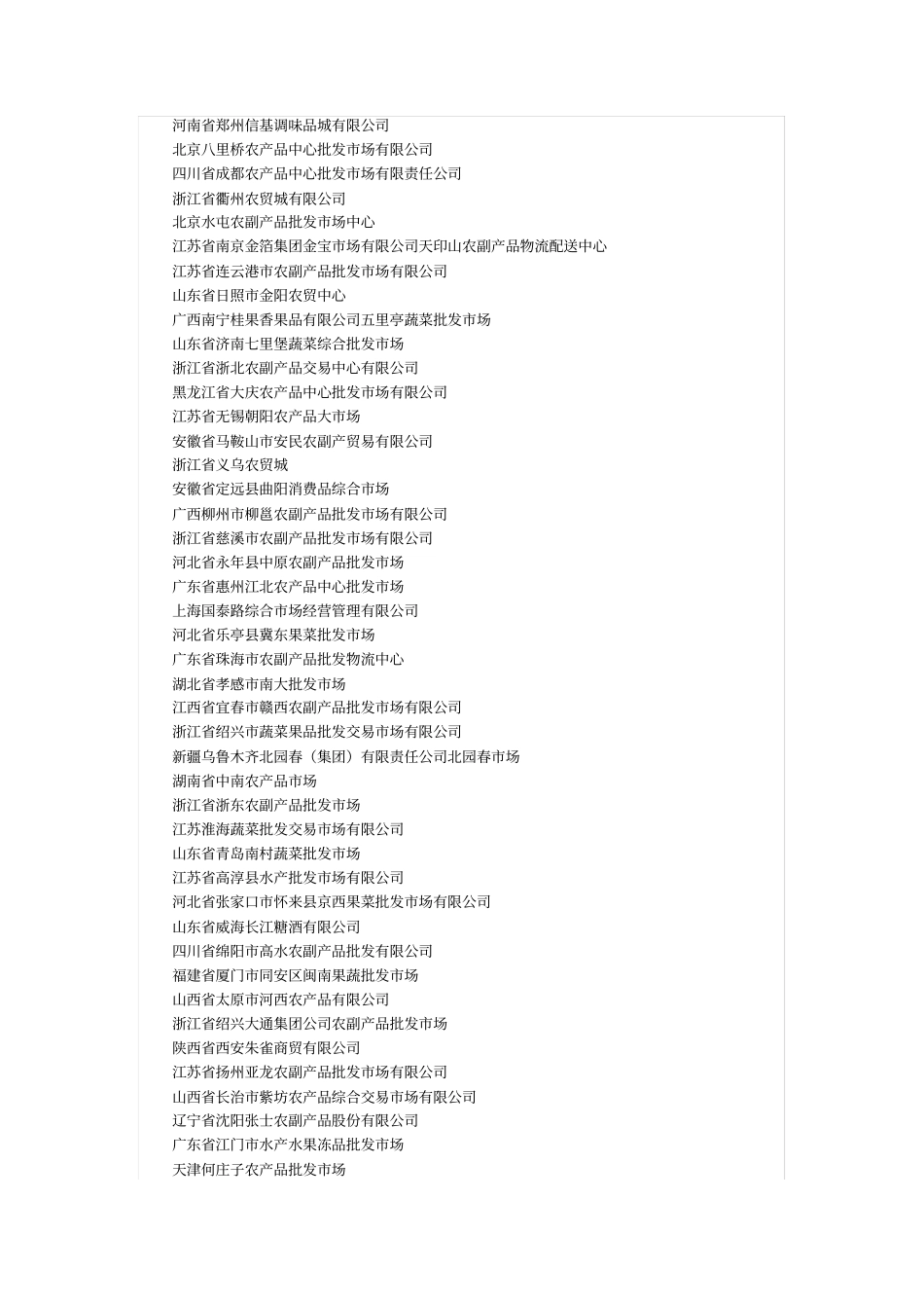 全国农产品批发场百强排名_第2页