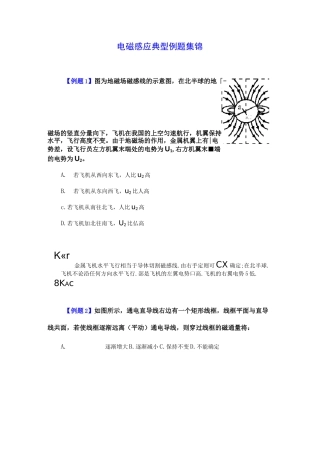 电磁感应典型例题集锦