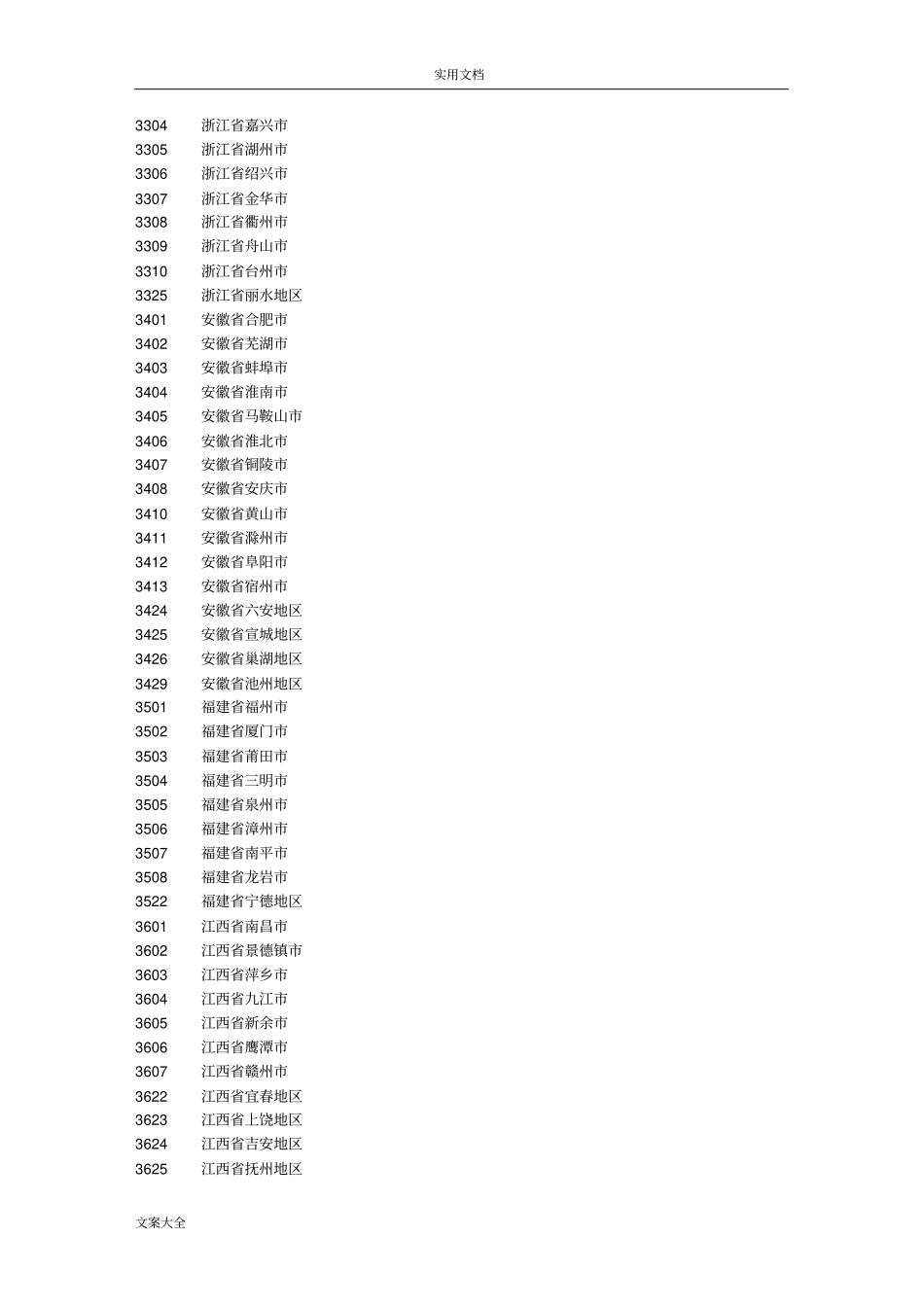 全国地区编码地区名称编码_第3页