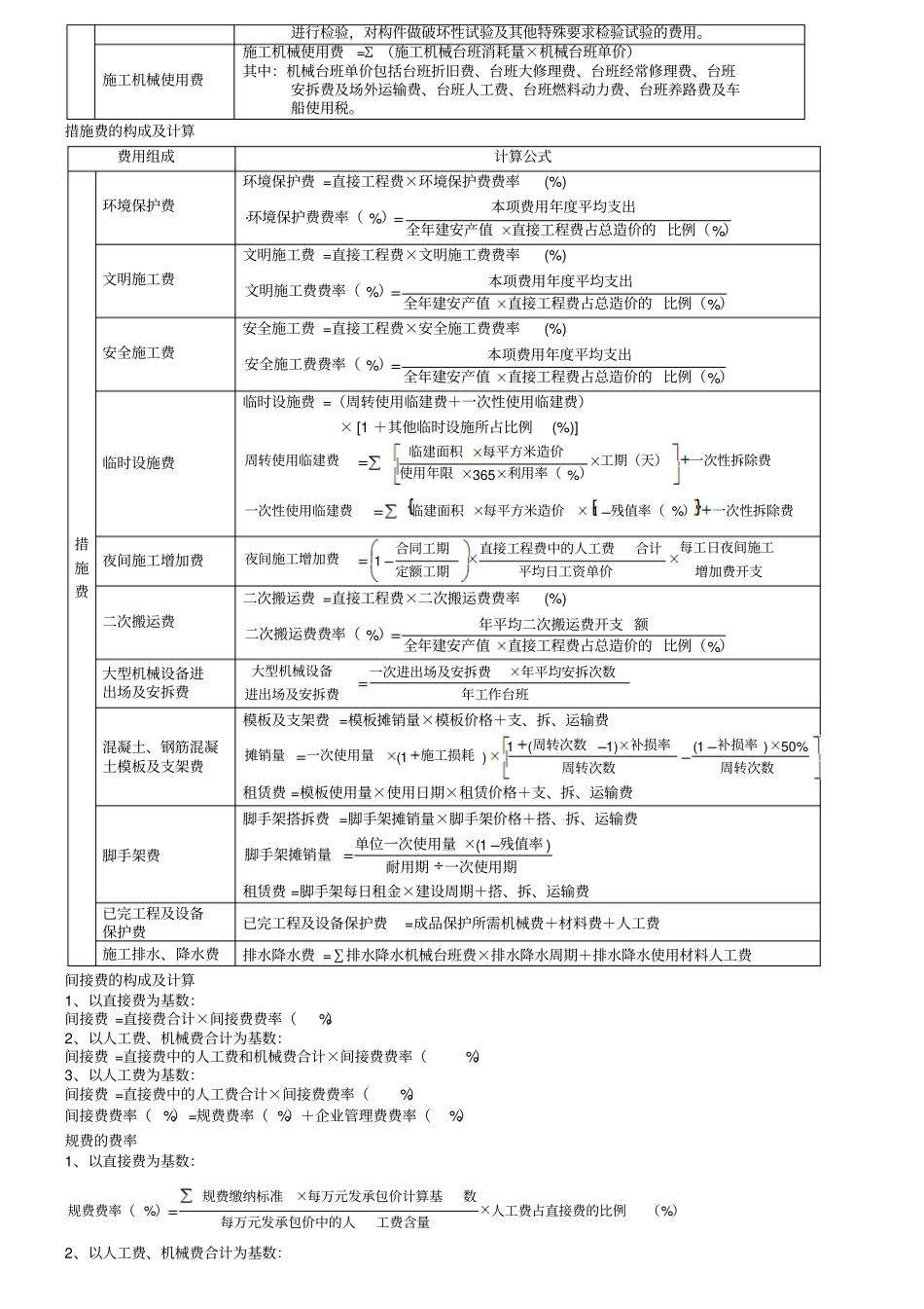 全面工程造价全计算公式资料_第3页