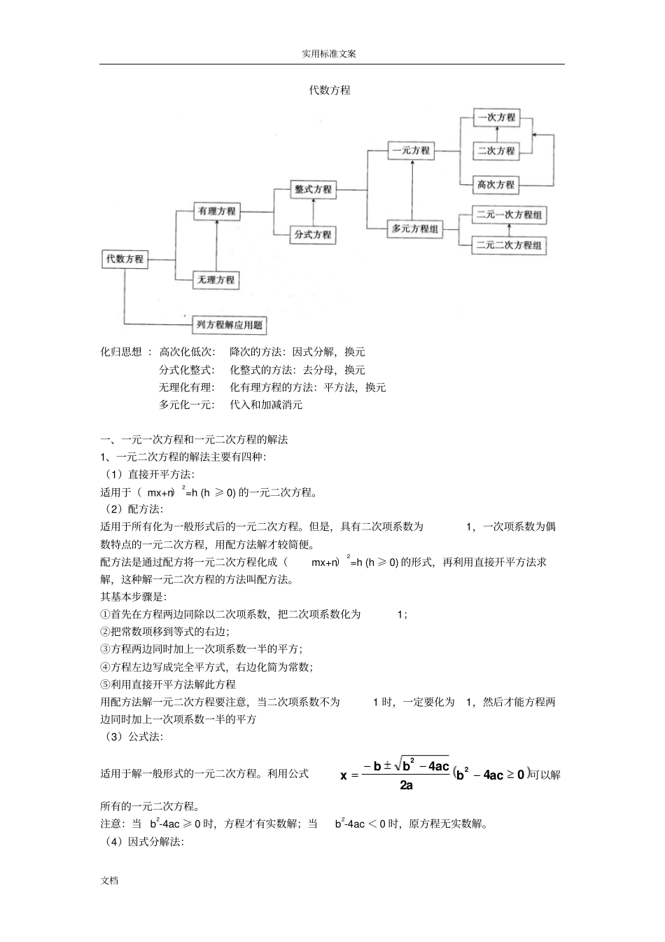 八年级下2代数方程知识点及应用题_第1页