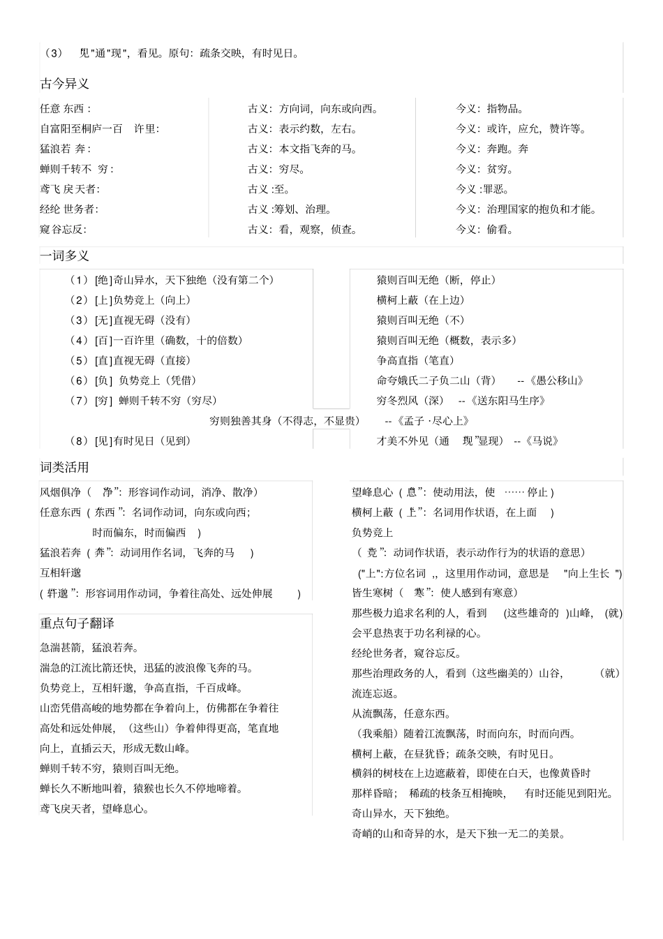 八年级下人教版语文古文整理_第2页