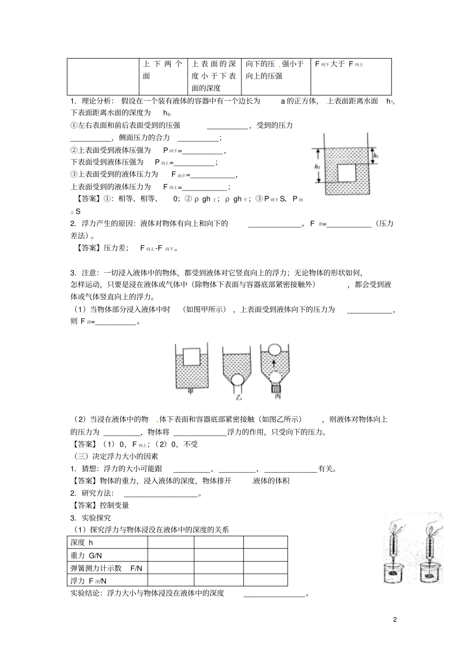 八年级物理下册101浮力导学案新版新人教版_第2页