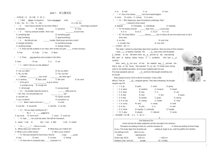 八年级英语上册Unit1Wheredidyougoonvacation测试卷新版人教新目标版