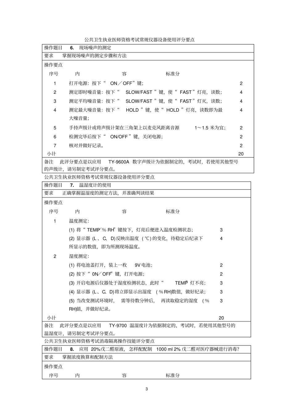 公共卫生医师资格实践技能考试试题_第3页