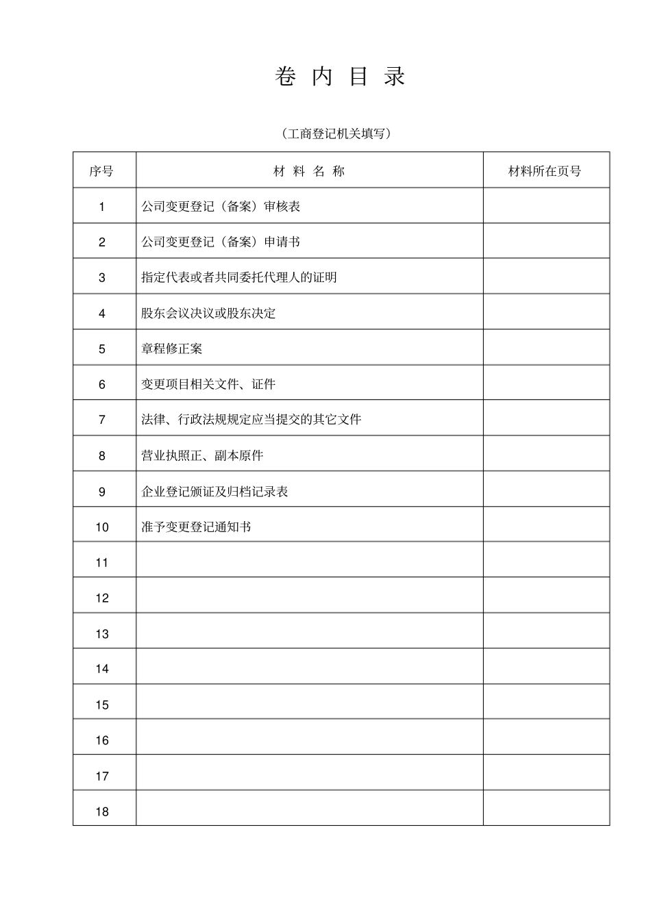 公司变更登记备案申请书股东多人变多人_第1页