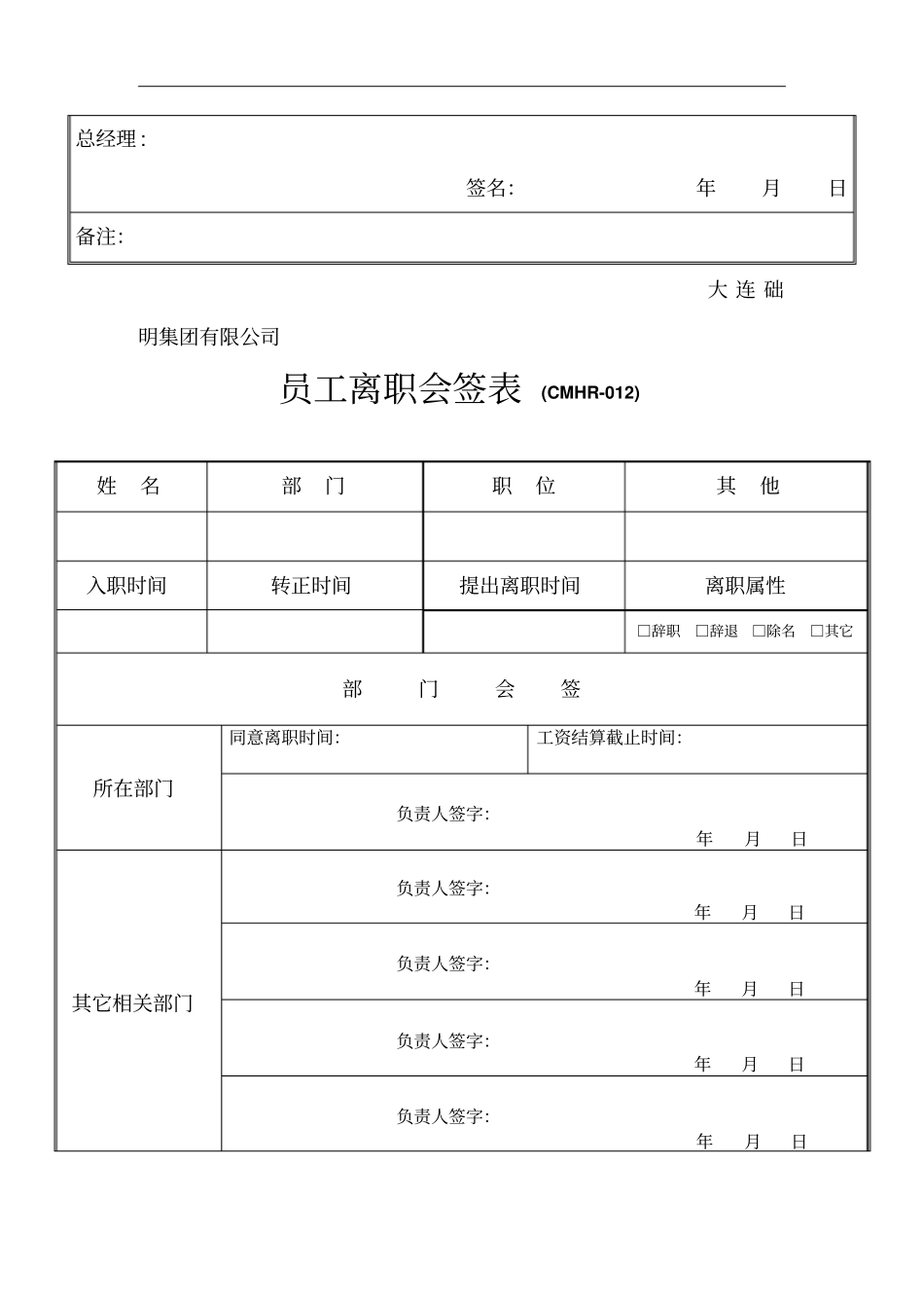 公司员工离职报告书_第2页