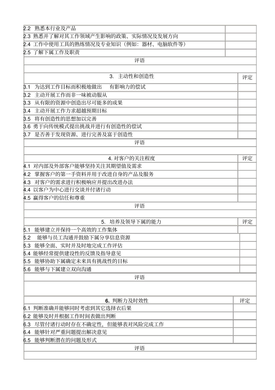 公司员工综合能力考核表_第2页