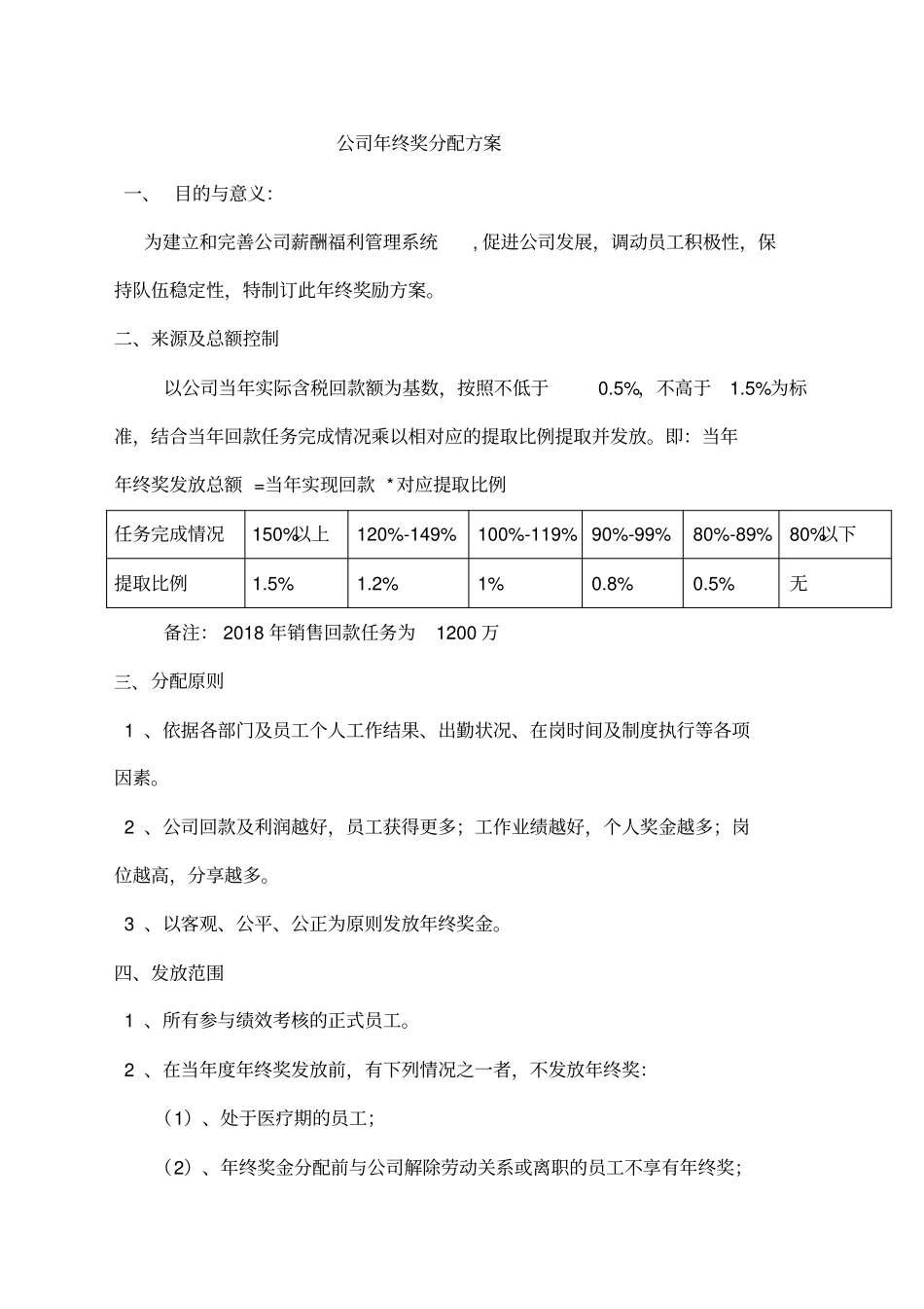 公司年终奖分配方案_第1页