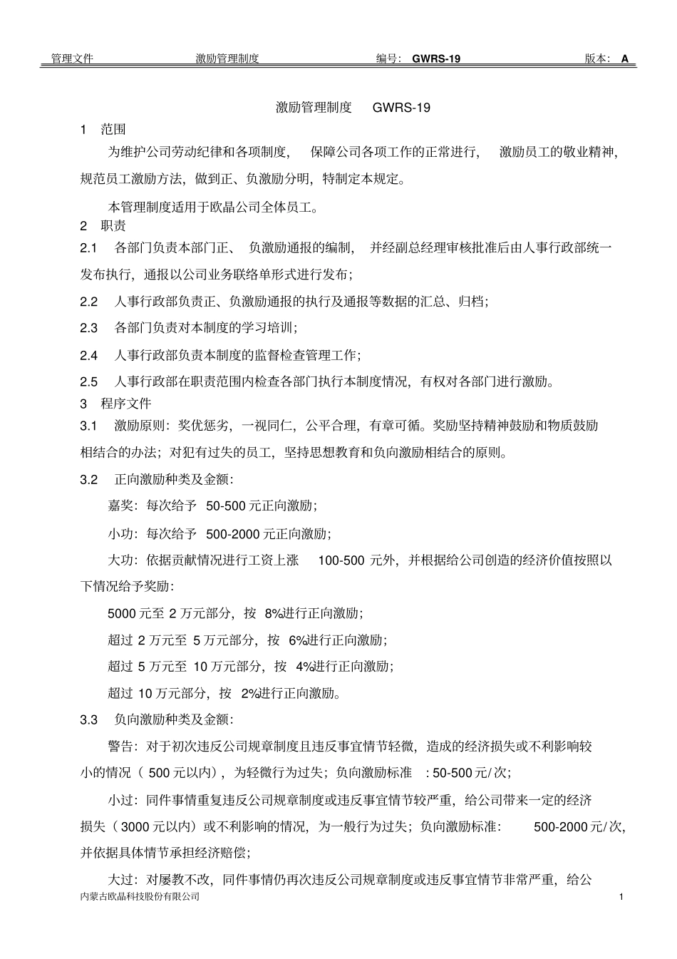 公司激励管理制度讲解_第1页